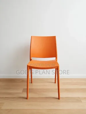 Orange Stackable Plastic Chairs - High Quality