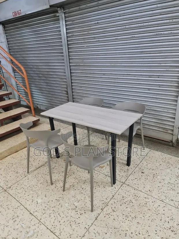 Ergonomic Foldable Wooden Dining Table and Chairs - 1