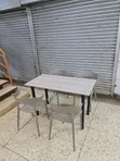 Ergonomic Foldable Wooden Dining Table and Chairs - 2