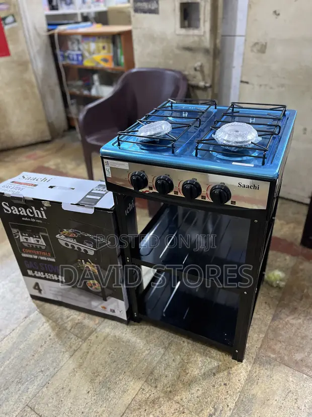 Saachi NL-GAS-5256-BK 4 Burner Gas Cooker with Stand - 1