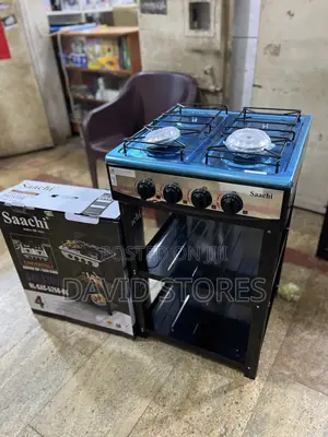 Saachi NL-GAS-5256-BK 4 Burner Gas Cooker with Stand