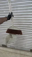 Plastic Broom and Dustpan Set with Long Handle - 2