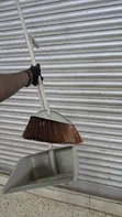 Plastic Broom and Dustpan Set with Long Handle - 4