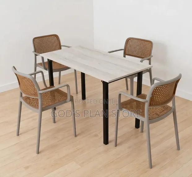 Waterproofed Wooden Foldable Table and Chairs - 1