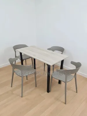 Foldable Wooden Kitchen Dining Table and Chairs Set (Seats 4)