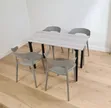 Foldable Wooden Kitchen Dining Table and Chairs Set (Seats 4) - 2