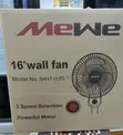 2pcs Mewe 16-Inch Wall Fan - Black - 2