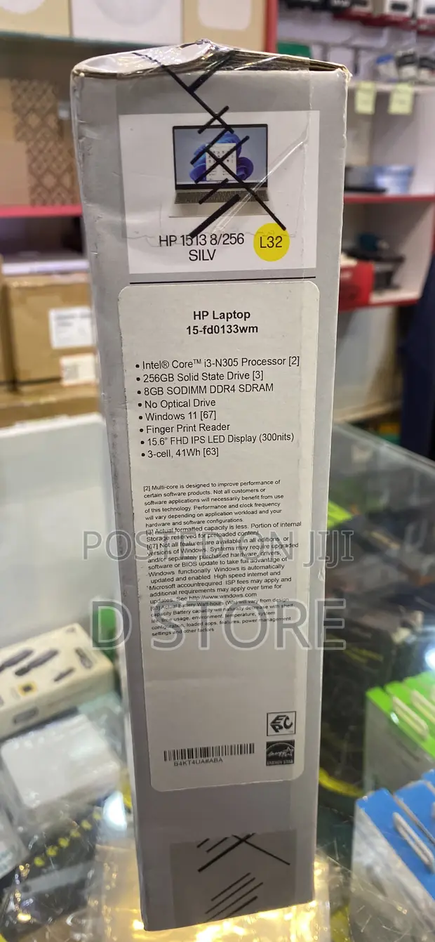 New HP 15 Laptop: Intel Core i3, 8GB RAM, 256GB SSD - 1