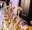 9 Quart Gold Stainless Steel Chafing Dish Buffet Set - 3