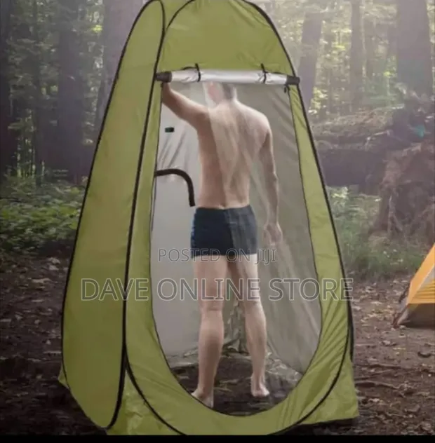 Portable Army Green Pop-Up Privacy Tent - 1
