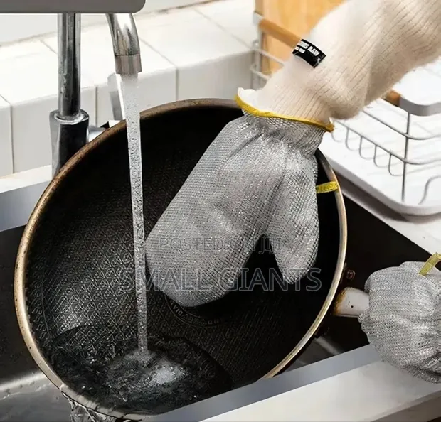 Magic Steel Wire Dish Washing Gloves - 1