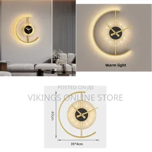Acrylic Luminous Wall Clock Lamp - LED Silent Battery Operated
