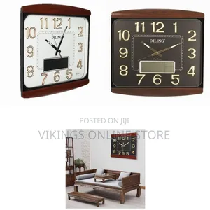 DILING Large LCD Digital Wall Clock with Date and Nightlight