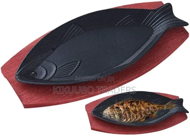 Fish Shaped Cast Iron Grill Pan - 1
