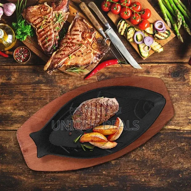 Cast Iron Fish Skillet & Sizzle Platter - 1