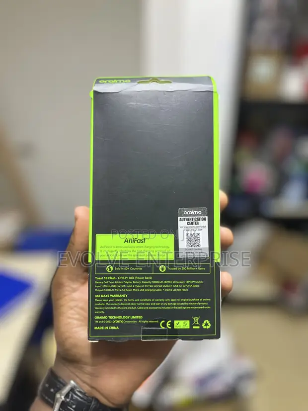 Oraimo 10,000mAh Slim Pocket Power Bank - 1