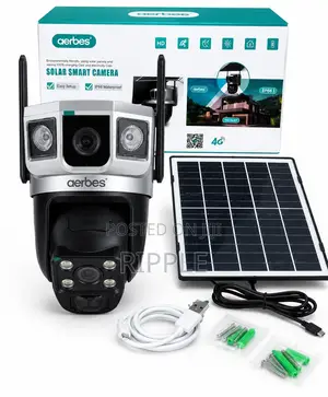 Aerbes 4G Solar PTZ Security Camera with 3 Lenses (AB-JK70-G)