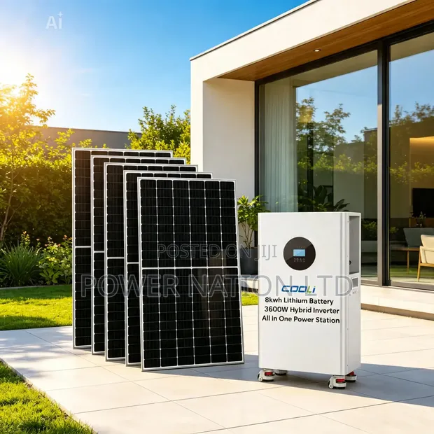 Cooli 8kWh + 3.6kVA All-in-One Power Station with Solar Panels - 1