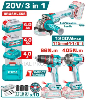 Total Tools 3-Piece Cordless Combo Kit