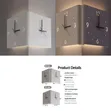 Digital Corner Wall Clock - Double Sided, Luminous - 1