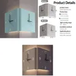 Digital Corner Wall Clock - Double Sided, Luminous - 2