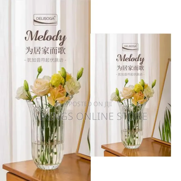 CrystalFlower Handmade Modern Glass Vase - 1