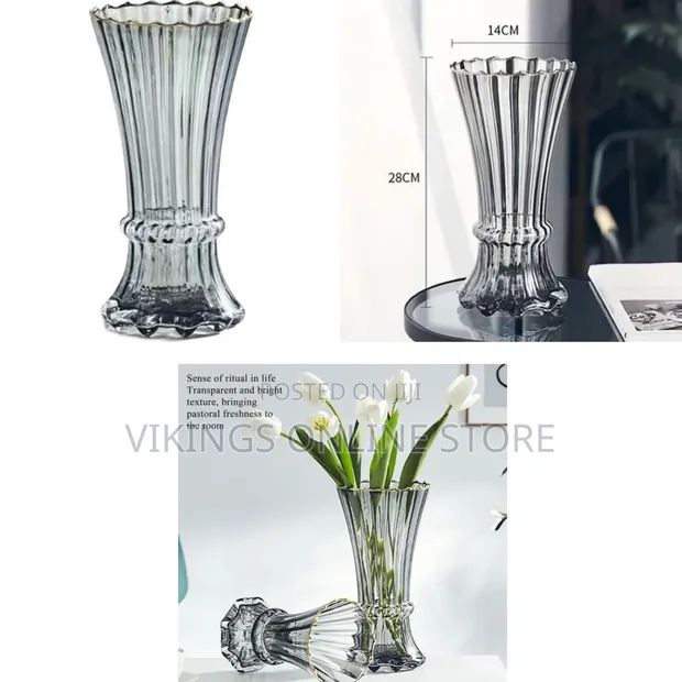 Minimalist Glass Vase for Hydroponic Flowers - Multicolor - 1