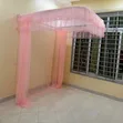 5x6 Wall-Mounted Canopy Mosquito Net - Pink - 2