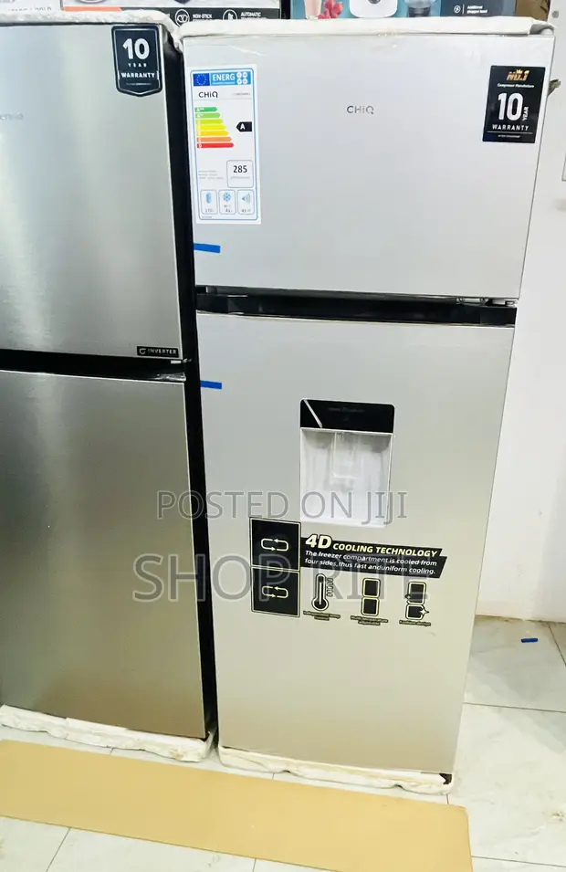 CHIQ 270 Liters Double Door Refrigerator - Fast Cooling - 1