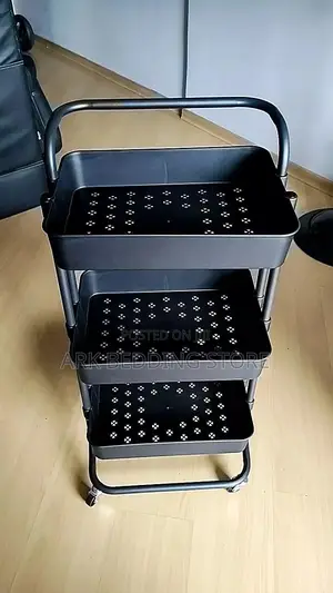 Quality 3-Tier Mesh Rolling Cart - Organizer