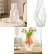 Modern Art Ceramic Flower Vase - Irregular Clear Glass - 1