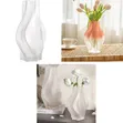 Modern Art Ceramic Flower Vase - Irregular Clear Glass - 2