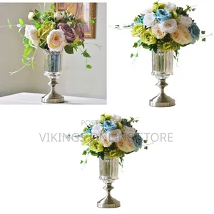 Glass Flower Vase for Centerpiece Decoration, Hydroponics, Terrarium