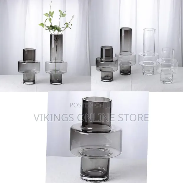 Modern Nordic Minimalist Ashtray Transparent Glass Vase Decorations - 1