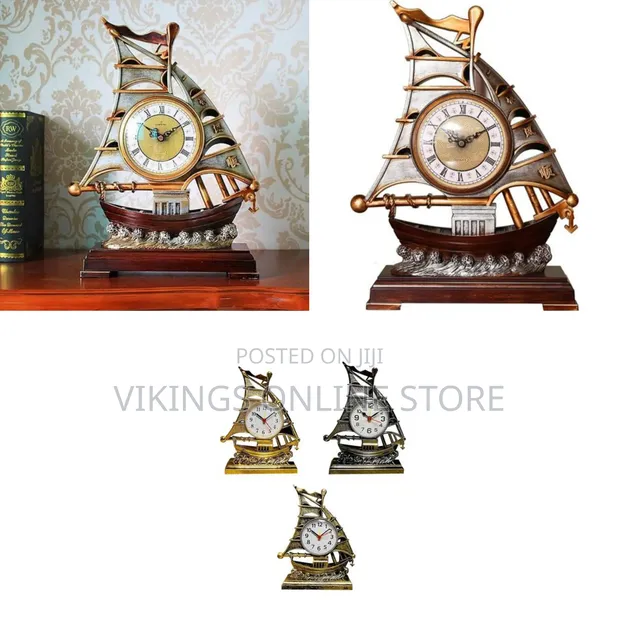Vintage Sailboat Quartz Desk Clock - 1