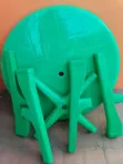 Round Plastic Table - Assembled - 4