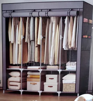 4 Column Storage Wardrobe with 4 Hanging Poles