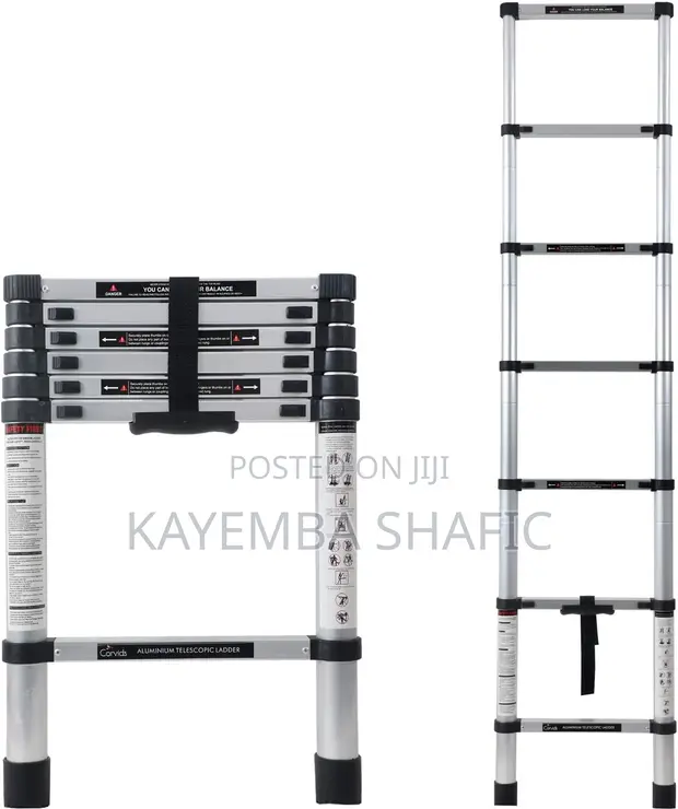 Corvids 2.0m Aluminum Telescopic Extension Ladder (7 Steps) - 1
