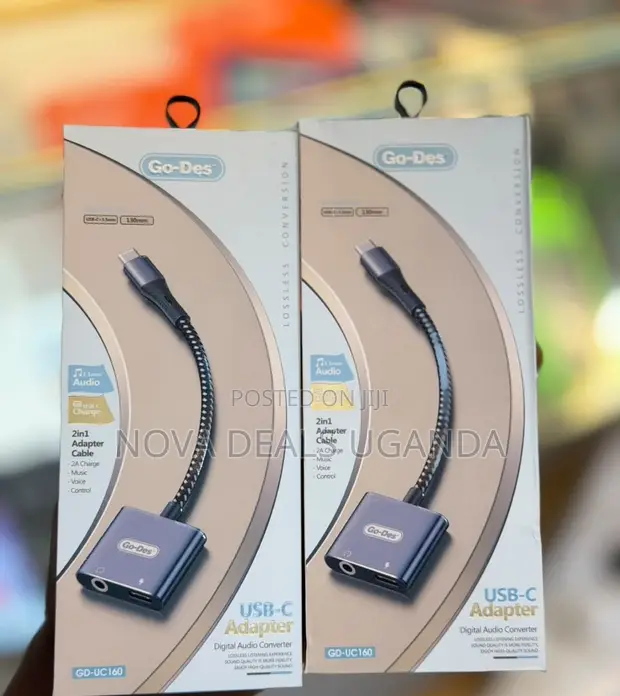 Go Des 2-in-1 USB-C to 3.5mm Audio Adapter - 1