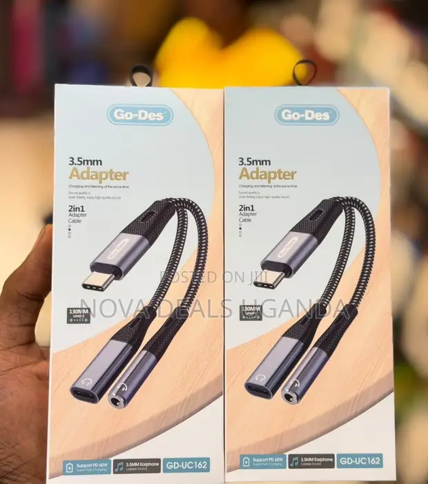 Go Des 2in1 USB-C to 3.5mm Audio Adapter & Type-C Cable - 1
