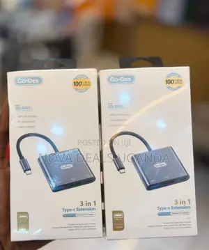 Go Des 3-in-1 USB-C Adapter to HDMI, USB 3.0, PD Charging