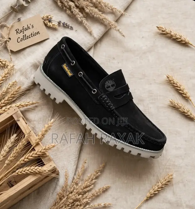 Men's Timberland Lug Penny Loafers - Suede - 1