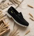 Men's Timberland Lug Penny Loafers - Suede - 1