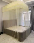 Luxury Wall-Mounted Canopy Mosquito Net - Cream - 2