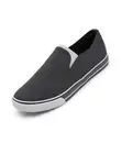 Men's Classic Black/Grey Leopard Slip-On Shoes - 1