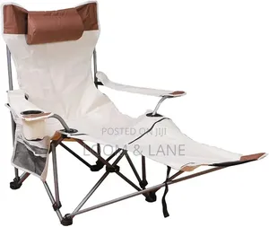 Folding Camping Chair with Built-in Footrest