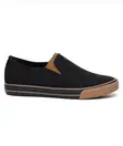 Men's Classic Black/Brown Leopard Slip-On Shoes - 1