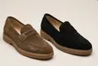 Original Men's J.M.Weston Suede Penny Loafers - Brown - 2