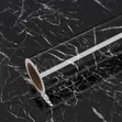 Black Marble Vinyl Wallpaper Countertop Cover - 4