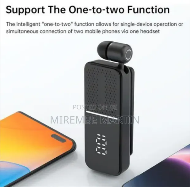 Haino Teko CP-70 Wireless Digital Display Collar Clip Earphones - 1